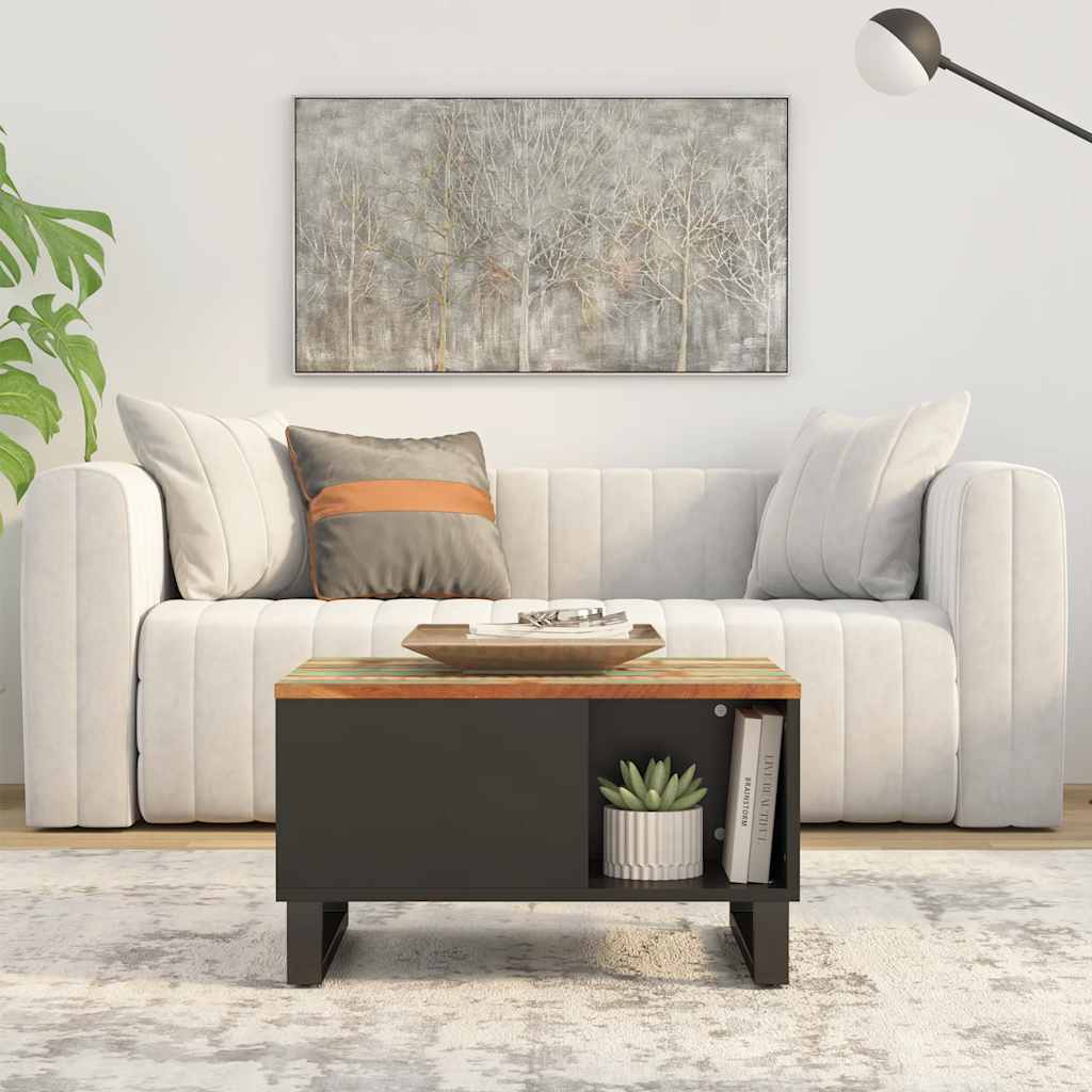vidaXL Table basse 60x50x35 cm en bois de récupération massif