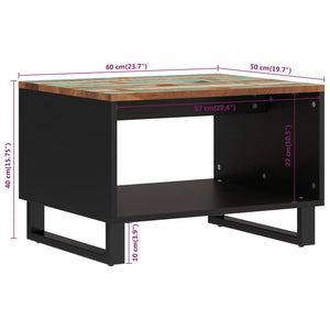vidaXL Table basse 60x50x40 cm Bois de récupération massif