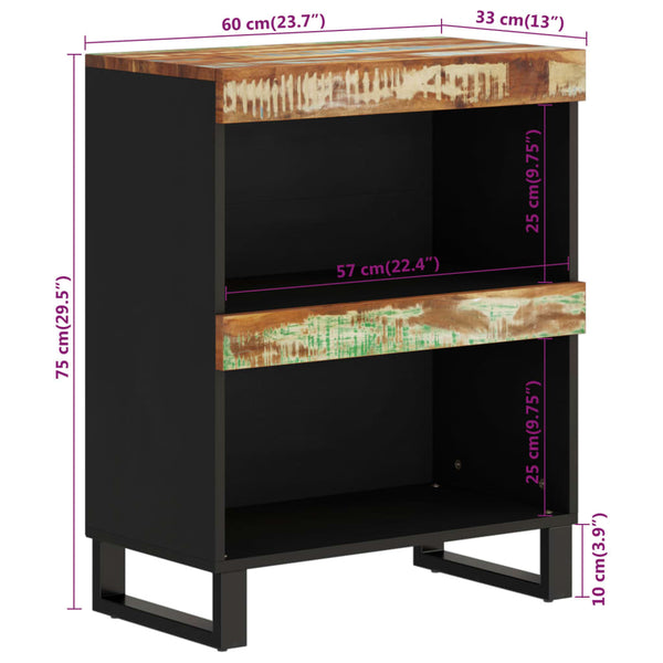Nachttisch Altholz Massiv 60x75 cm