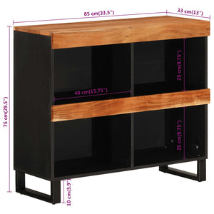Akazie Beistelltisch Massivholz 85x33x75 cm