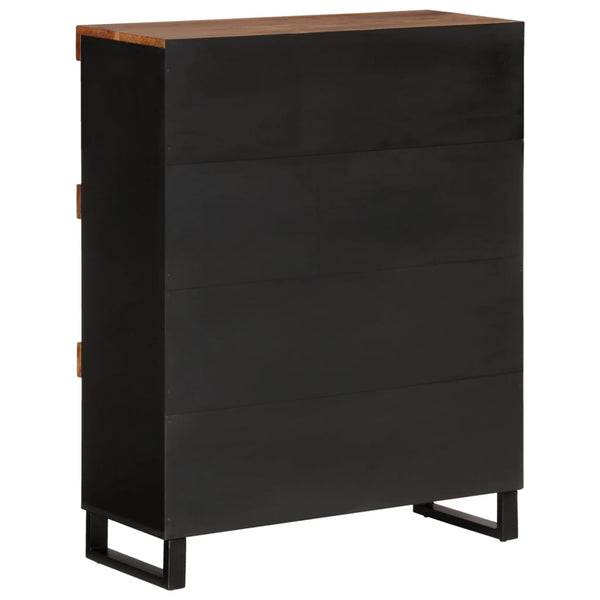 Akazie Beistelltisch Massivholz 85x33x107 cm