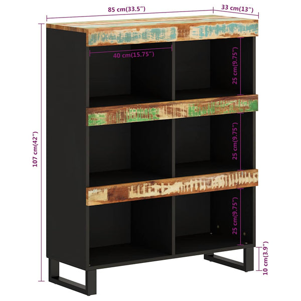 Beistelltisch Altholz Massiv 85x33x107 cm