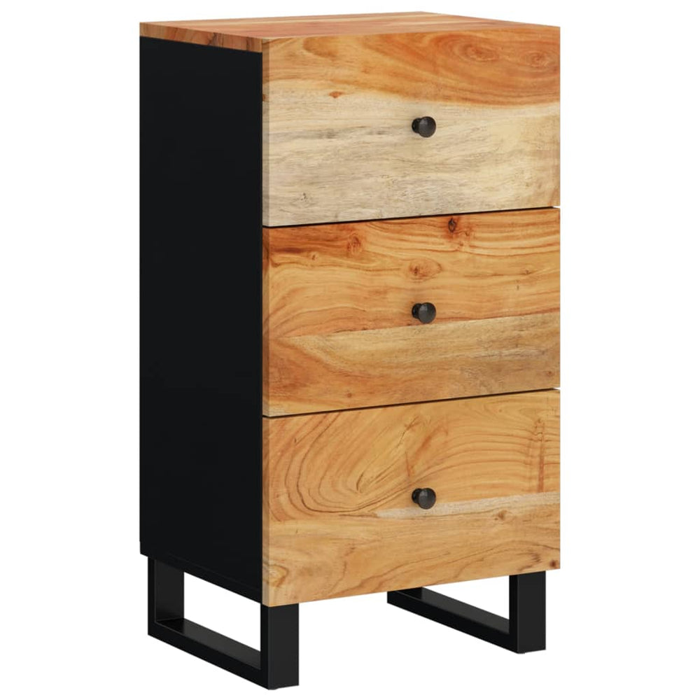 vidaXL Sideboard with 3 Drawers 40x33.5x75 cm Solid Acacia Wood