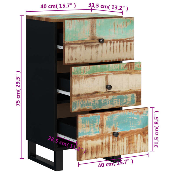 Sideboard Altholz Massiv 40x33,5x75 cm