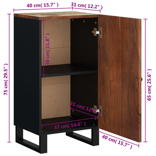 Sideboard Altholz Massiv 40x75 cm