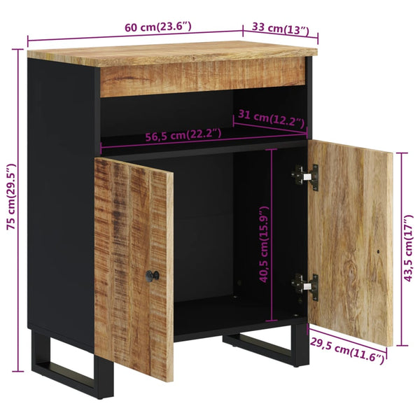 Massivholz Mango Sideboard 60 cm