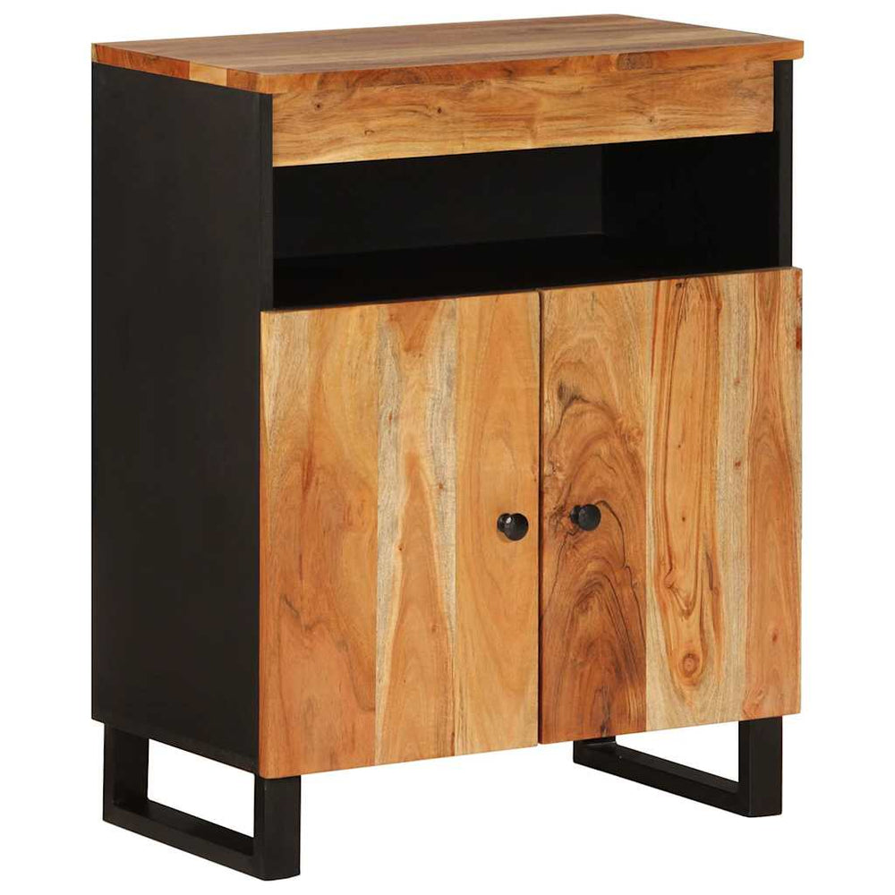 vidaXL Sideboard with 2 Doors 60x33x75 cm Solid Acacia Wood