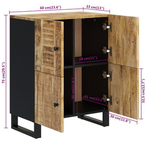 Sideboard Mango Massivholz 60x33x75 cm