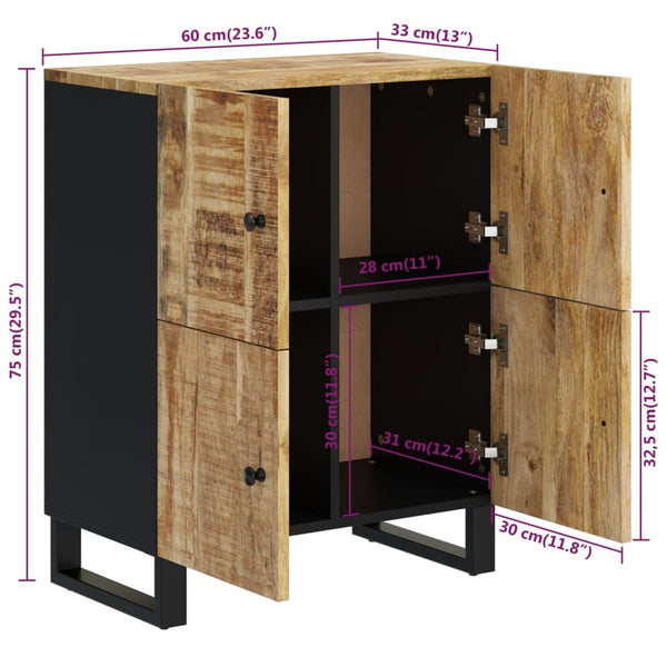 Sideboard Mango Massivholz 60x33x75 cm