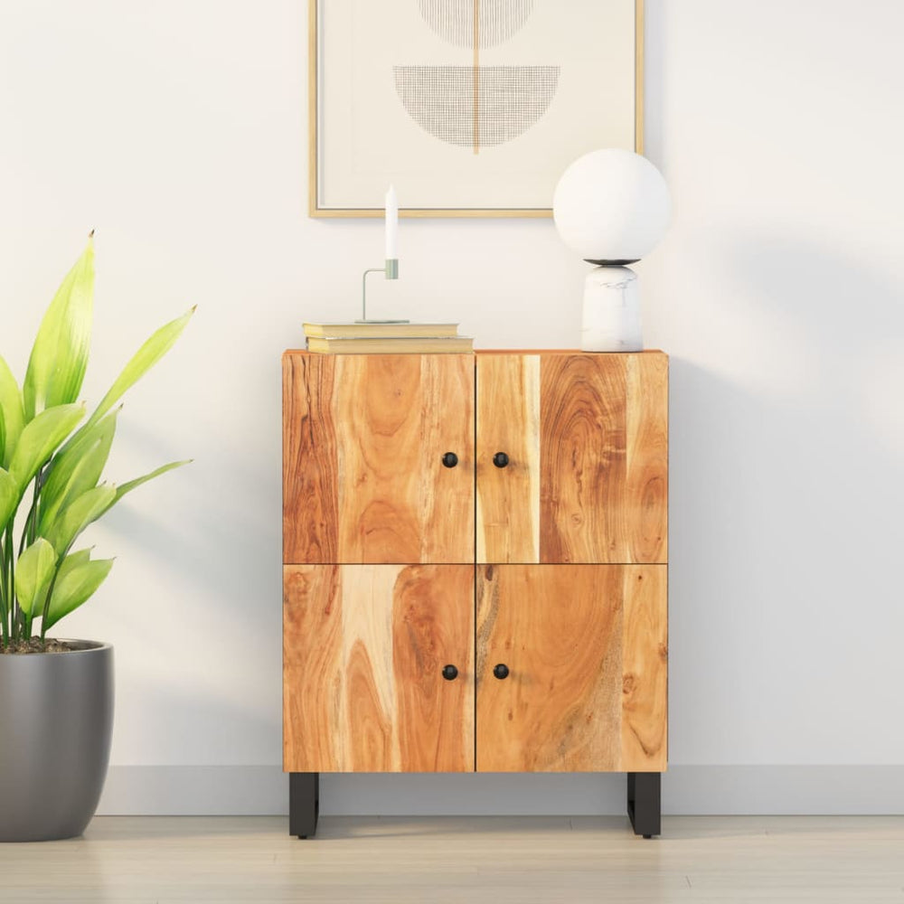 vidaXL Sideboard with 4 Doors 60x33x75 cm Solid Acacia Wood