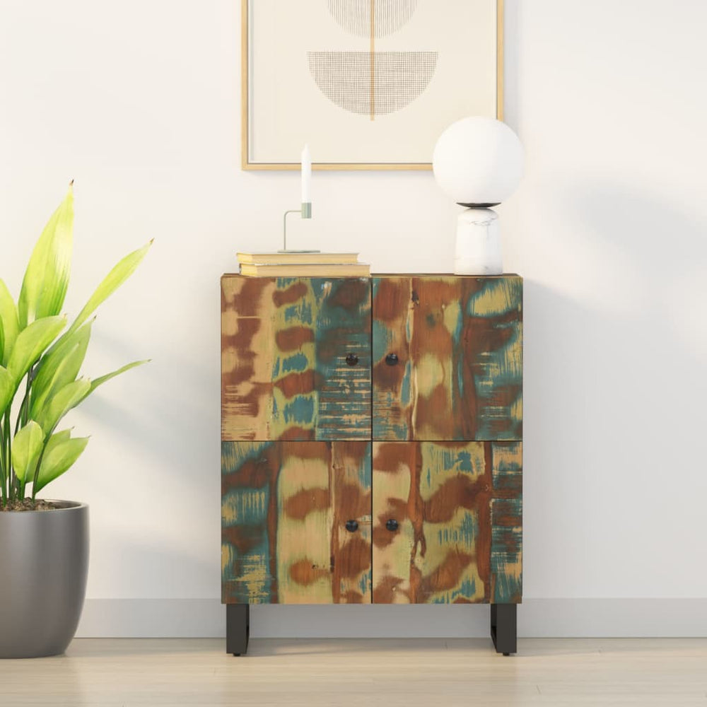 vidaXL Sideboard with 4 Doors 60x33x75 cm Solid Reclaimed Wood