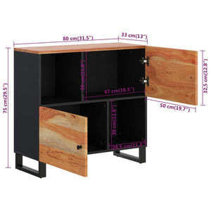 Akazie Sideboard Massivholz 80cm