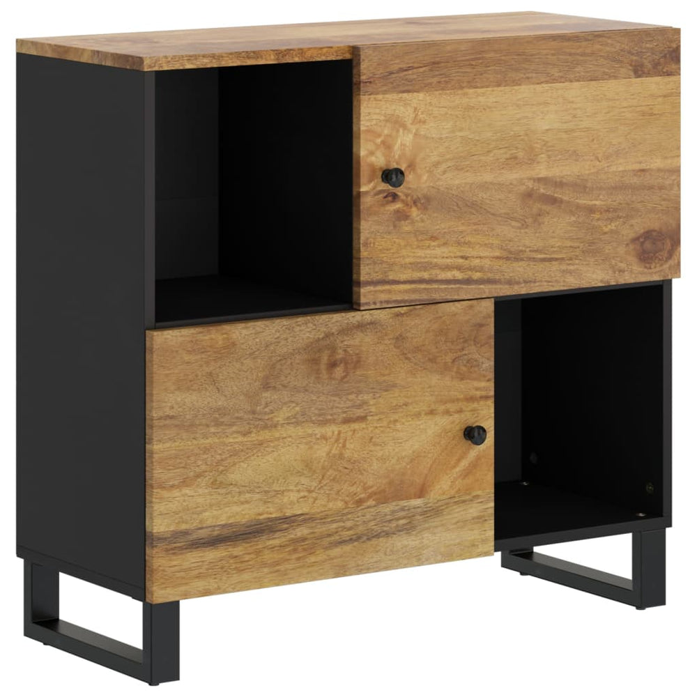 vidaXL Sideboard with 2 Doors 80x33x75 cm Solid Mango Wood