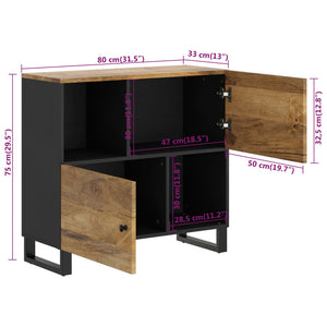 Mango Massivholz Sideboard, 80 cm