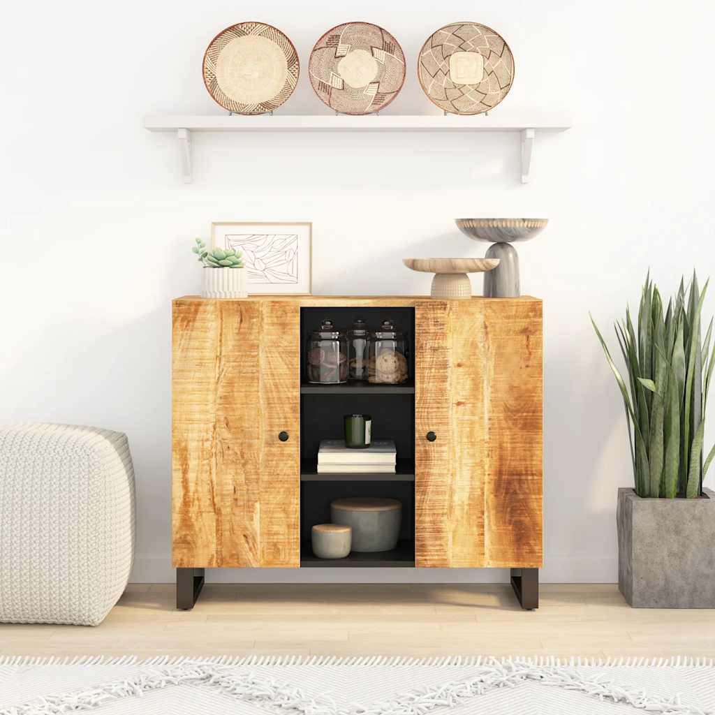 Mango Massivholz Sideboard 90x33x75 cm