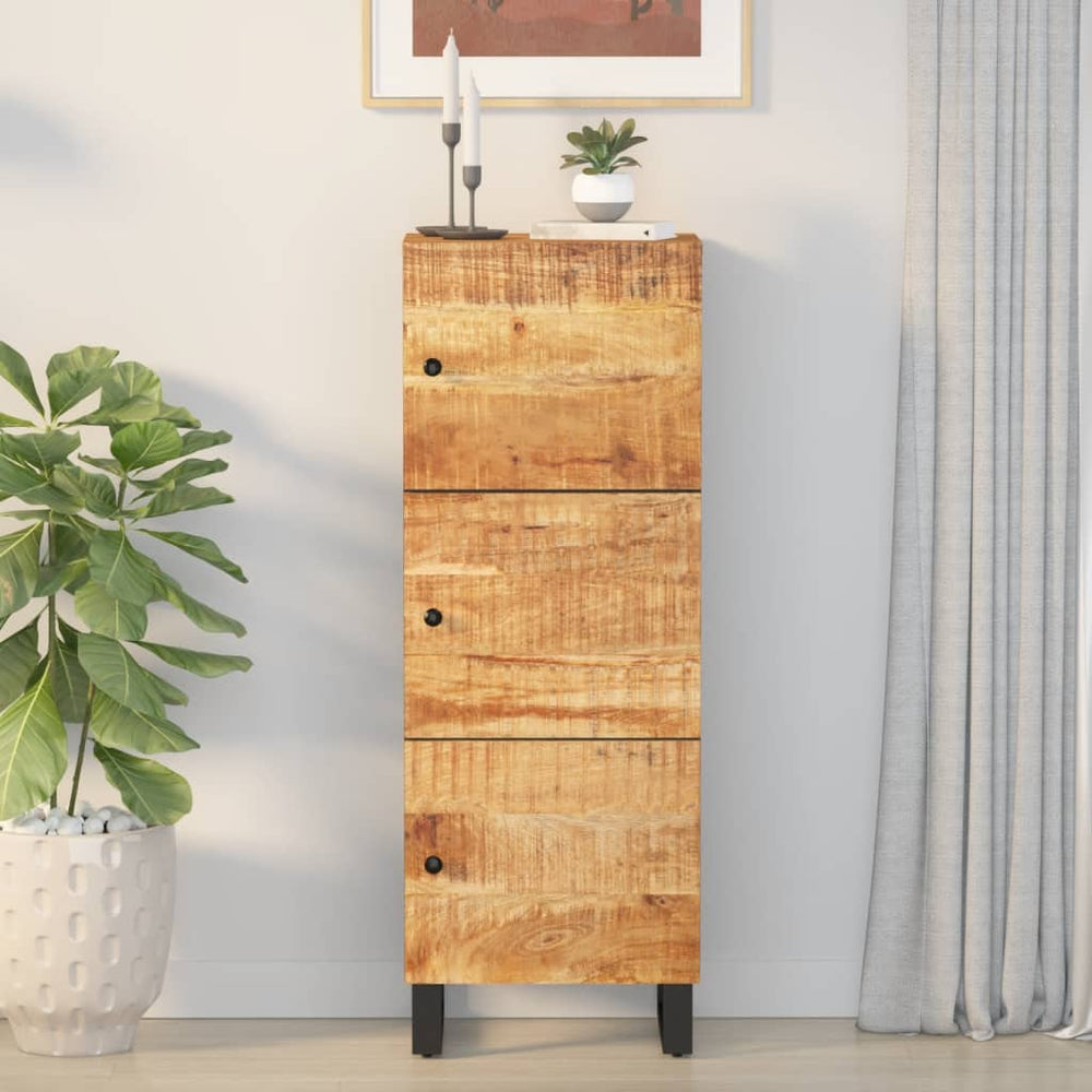 vidaXL Sideboard with 3 Doors 40x33x110 cm Solid Mango Wood & Iron