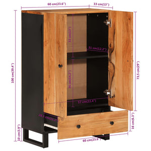 Highboard Akazie Massivholz 60x100 cm