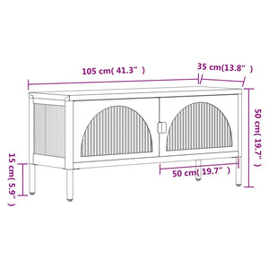 TV-Schrank Schwarz 105 cm Glas und Stahl