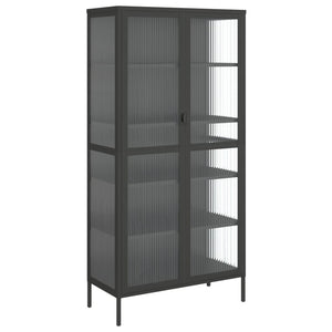 Highboard Schwarz 85x40x180 cm