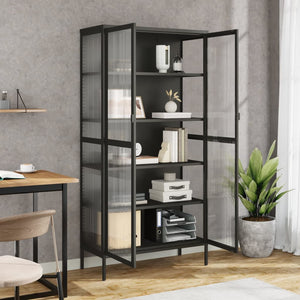 Highboard Schwarz 85x40x180 cm