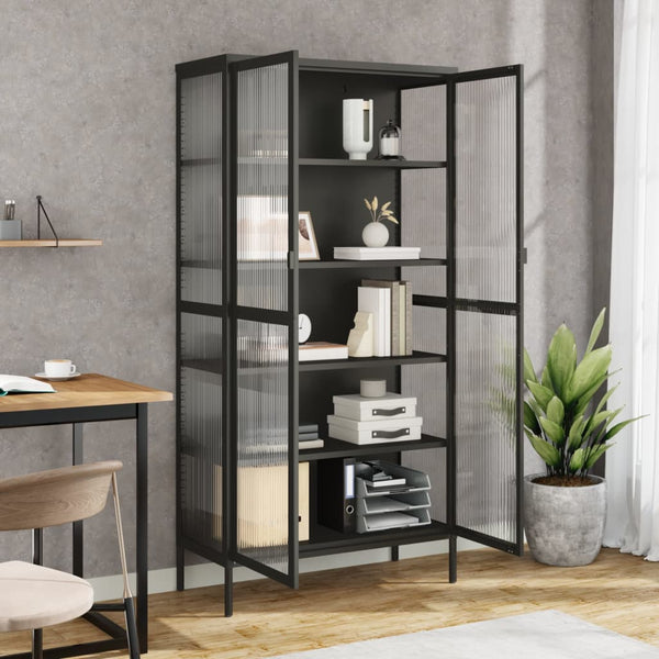 Highboard Schwarz 85x40x180 cm