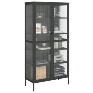 Highboard Schwarz 85x40x180 cm