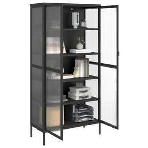 Highboard Schwarz 85x40x180 cm