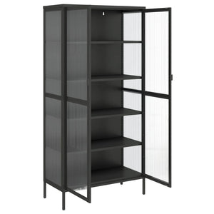 Highboard Schwarz 85x40x180 cm