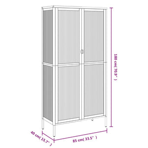 Highboard Schwarz 85x40x180 cm