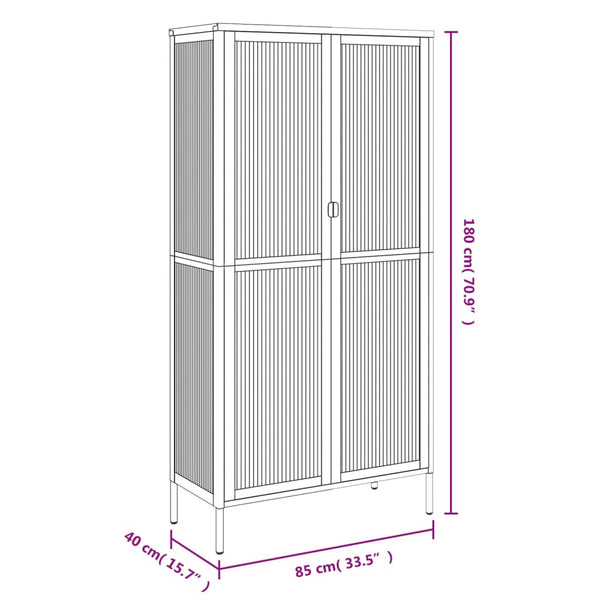 Highboard Schwarz 85x40x180 cm