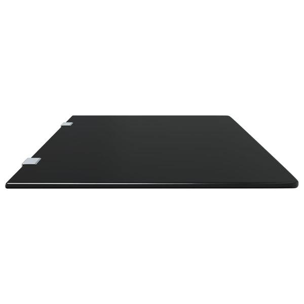 Urinal-Trennwand Wandmontage Schwarz 90x40 cm Hartglas