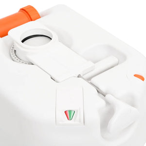 Camping-Einbautoilette Weiß 24+17 L HDPE & Stahl