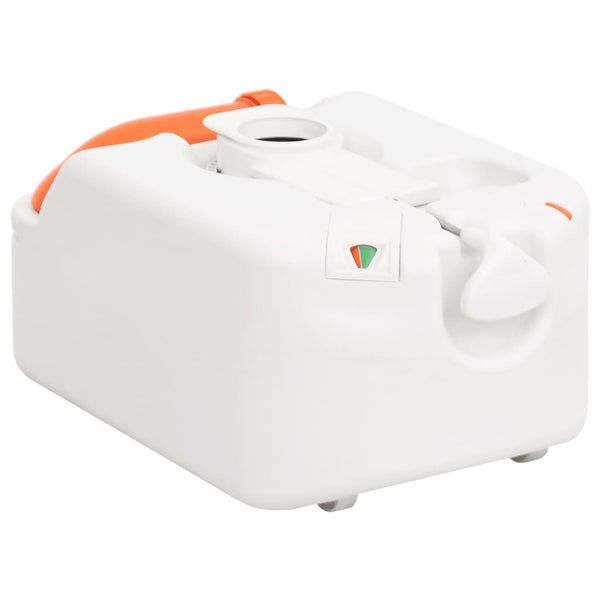 Camping-Einbautoilette Weiß 24+17 L HDPE & Stahl