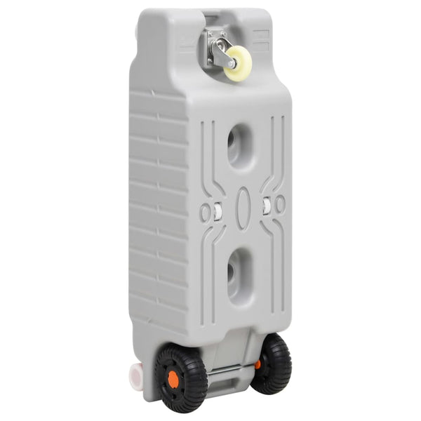 vidaXL Camping Water Tank with Wheels 75 L Grey