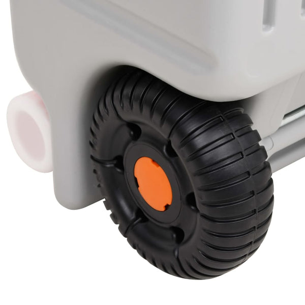 vidaXL Camping Water Tank with Wheels 75 L Grey