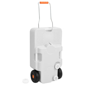 vidaXL Réservoir d'eau de camping sur roulettes 30 L gris