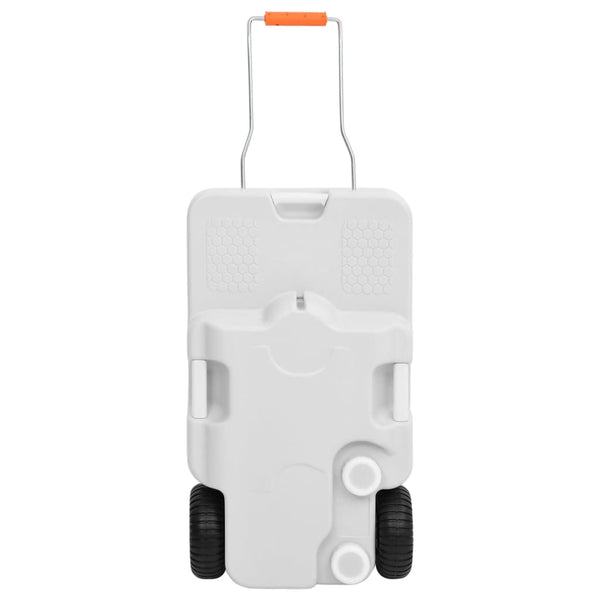 vidaXL Réservoir d'eau de camping sur roulettes 30 L gris