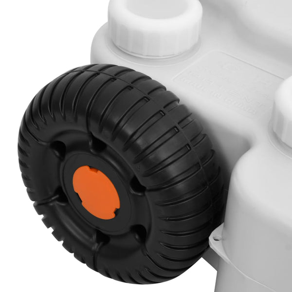 vidaXL Réservoir d'eau de camping sur roulettes 30 L gris