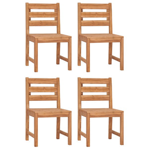 Gartenstühle 4 Stk. Massivholz Teak