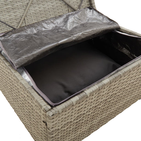 Garten-Ecksofa 6 Stk. Grau 57x57x56 cm Poly Rattan