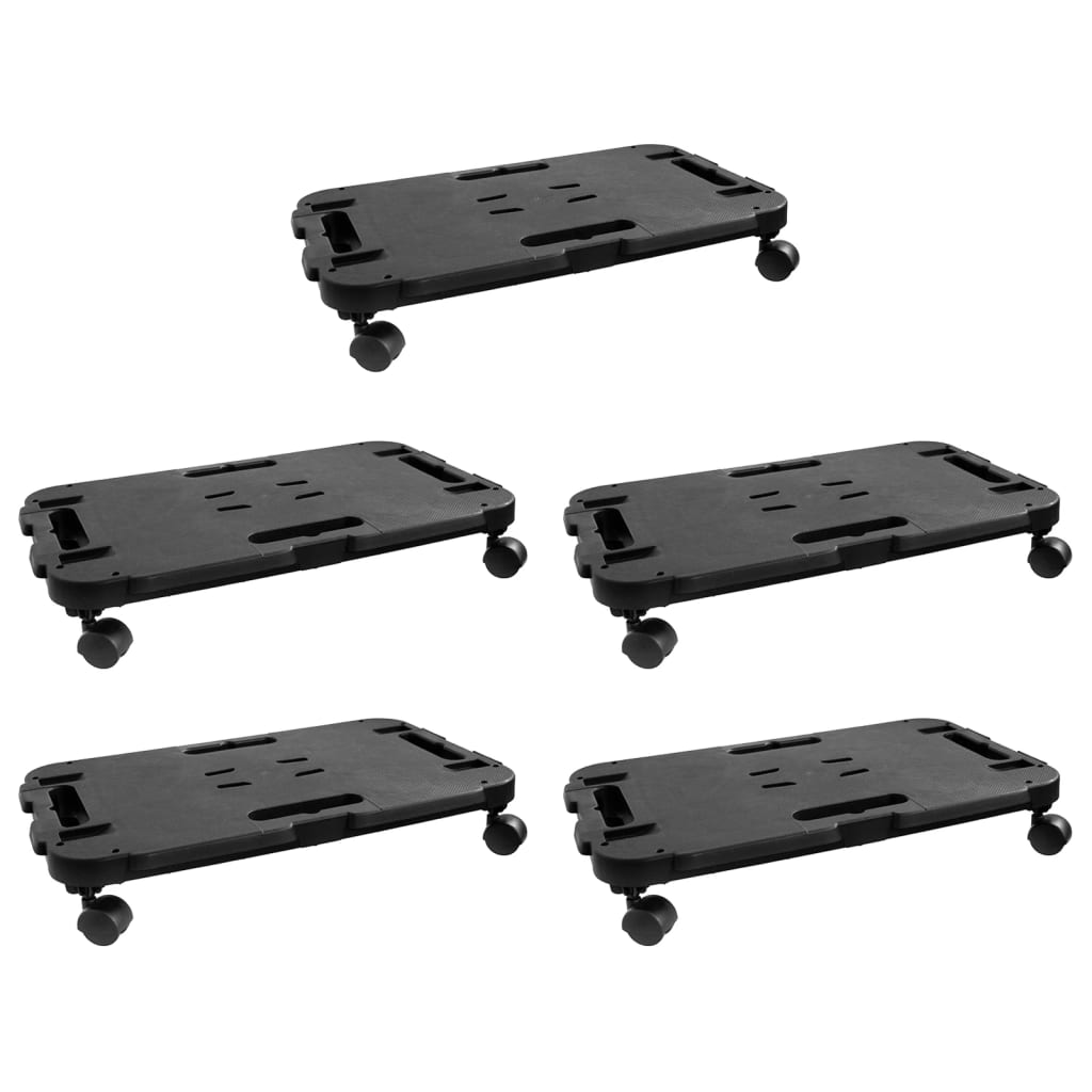 Transportroller 5 Stk. Schwarz Polypropylen 200 kg