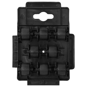 Transportroller mit 8 Rollen 12 Stk Schwarz Polypropylen 150 kg