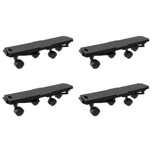 Transportroller mit 4 Rollen 4 Stk. Schwarz Polypropylen 170 kg