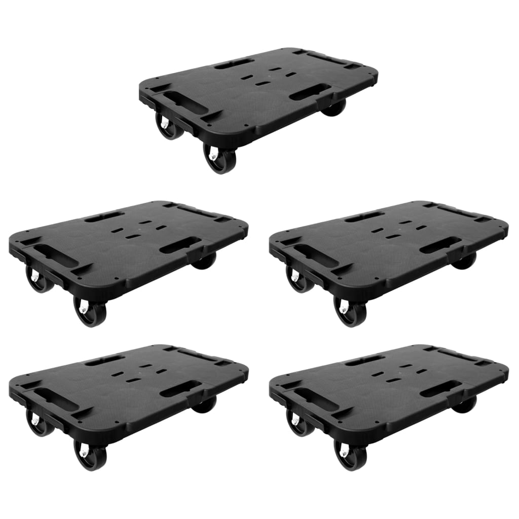 Transportroller 5 Stk. Schwarz Polypropylen 300 kg