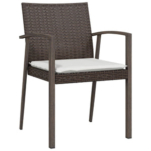 Gartenstühle mit Kissen, 2er Set Braun