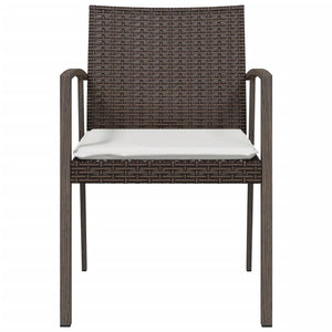 Gartenstühle mit Kissen, 2er Set Braun