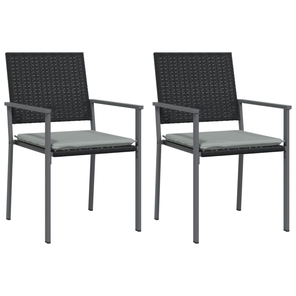 Gartenstühle mit Kissen, 2er Set