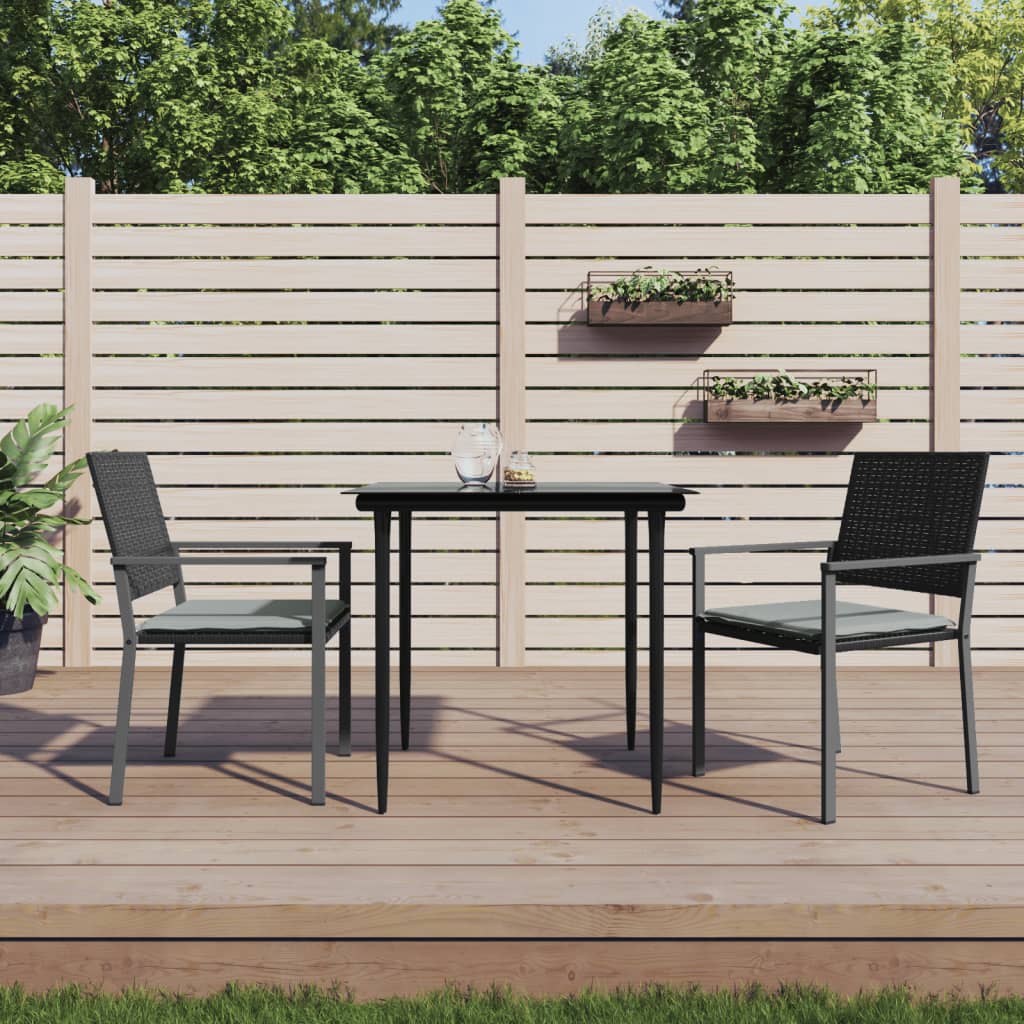 Gartenstühle mit Kissen, 2er Set