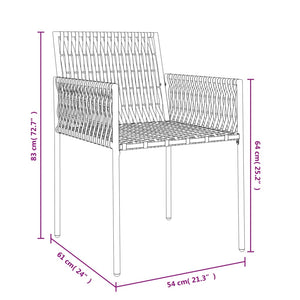Gartenstühle mit Kissen, 2er Set