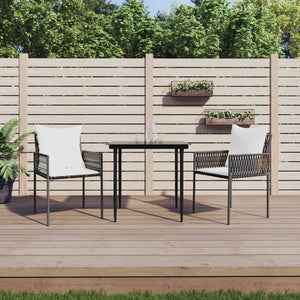 Gartenstühle mit Kissen, 2er Set